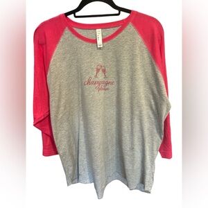 LAT Women's Baseball Fine Jersey Three-Quarter Sleeve Tee